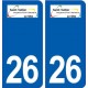 26 Saint-Vallier logo autocollant plaque stickers ville