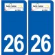 26 Saint-Vallier logo autocollant plaque stickers ville