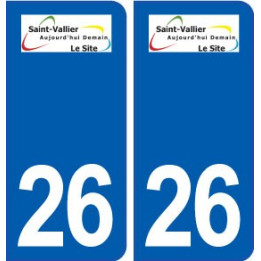 26 Saint-Vallier logo autocollant plaque stickers ville