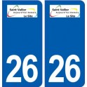 26 Saint-Vallier logo autocollant plaque stickers ville