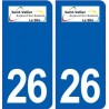 26 Saint-Vallier logo autocollant plaque stickers ville
