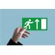 Indication Sortie de secours porte flèche haut information autocollant sticker logo3547