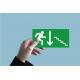 Indication Sortie de secours escalier flèche bas information autocollant sticker logo138