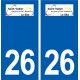 26 Saint-Vallier logo autocollant plaque stickers ville
