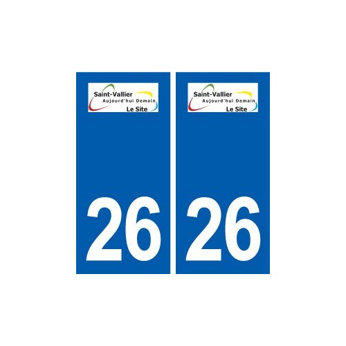 26 Saint-Vallier logo autocollant plaque stickers ville