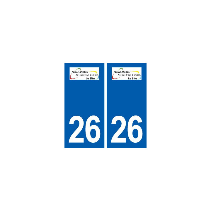 26 Saint-Vallier logo autocollant plaque stickers ville
