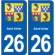 26 Saint-Vallier blason autocollant plaque stickers ville