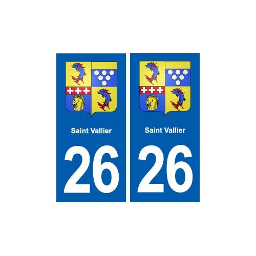 26 Saint-Vallier blason autocollant plaque stickers ville
