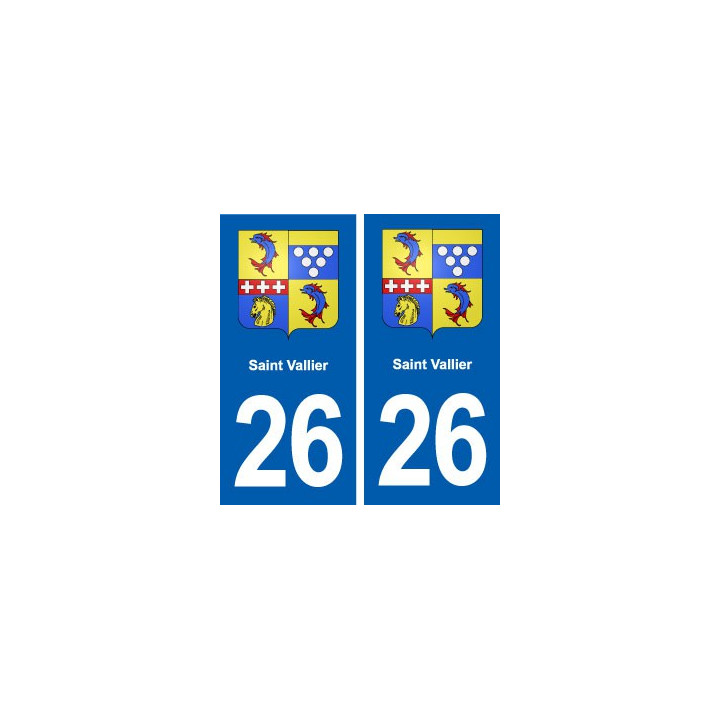 26 Saint-Vallier blason autocollant plaque stickers ville