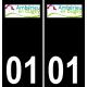 01 Ambérieu-en-Bugey logo sticker plate registration city