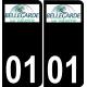 01 Bellegarde-sur-Valserine logo autocollant plaque immatriculation auto ville sticker