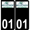 01 Bellegarde-sur-Valserine logo autocollant plaque immatriculation auto ville sticker