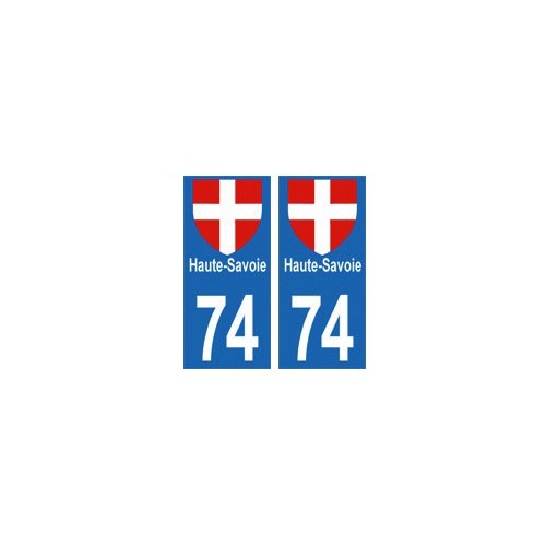 Autocollant sticker 74 Haute-Savoie pour plaque moto autocollant