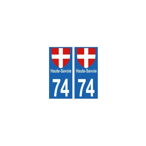 Autocollant Stickers plaque d'immatriculation : 74 Haute Savoie