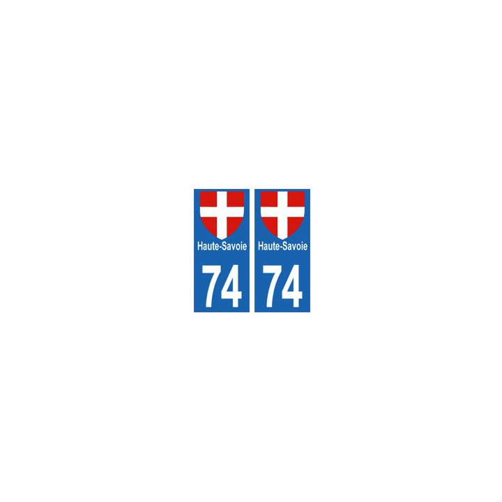 Autocollant sticker 74 Haute-Savoie pour plaque moto autocollant