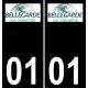 01 Bellegarde-sur-Valserine logo autocollant plaque immatriculation auto ville sticker
