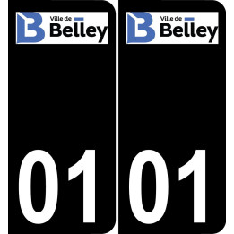 01 Belley logo autocollant plaque immatriculation auto ville sticker