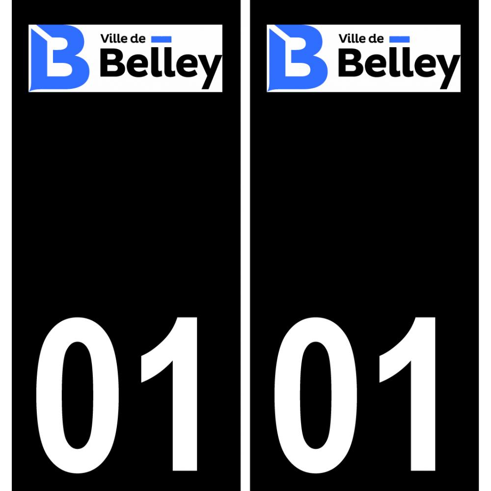 01 Belley logotipo de la etiqueta engomada de la placa de registro de la ciudad
