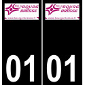 01 Bourg-en-Bresse logo sticker plate registration city