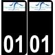64 Pau logo autocollant plaque immatriculation auto ville sticker