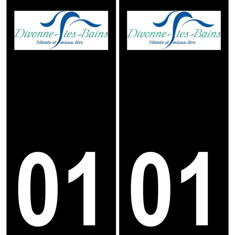 01 Divonne-les-Bains logo adesivo piastra di registrazione city