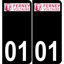 01 Ferney-Voltaire logo autocollant plaque immatriculation auto ville sticker