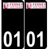 01 Ferney-Voltaire logo sticker plate registration city