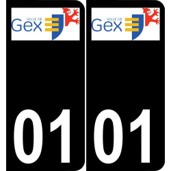 01 Gex logotipo de la etiqueta engomada de la placa de registro de la ciudad