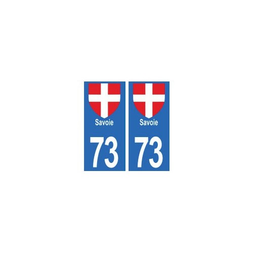 Autocollant sticker 73 Savoie pour plaque moto autocollant format moto