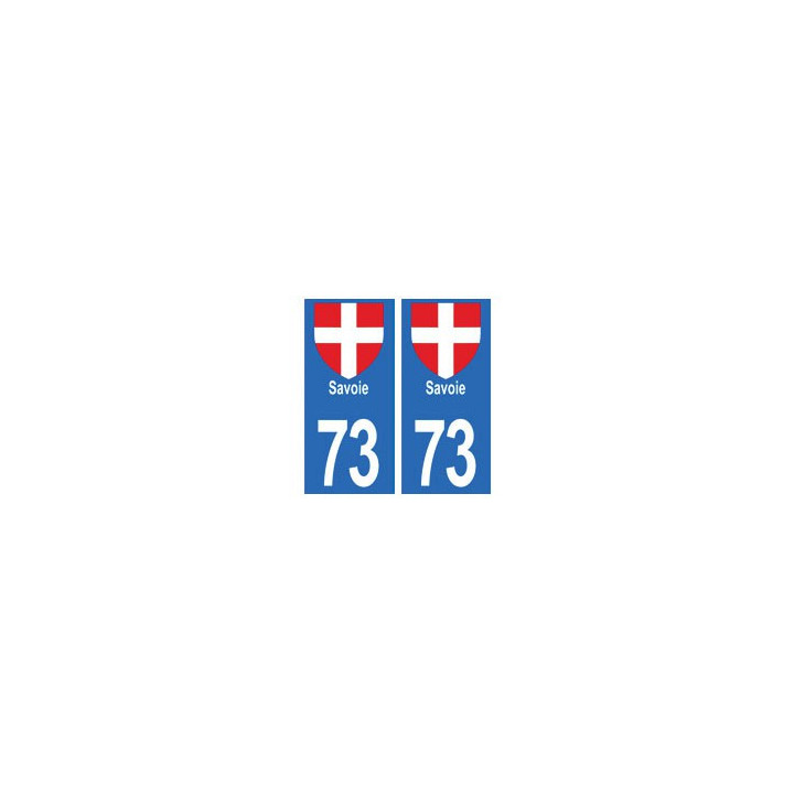 Autocollant sticker 73 Savoie pour plaque moto autocollant format moto