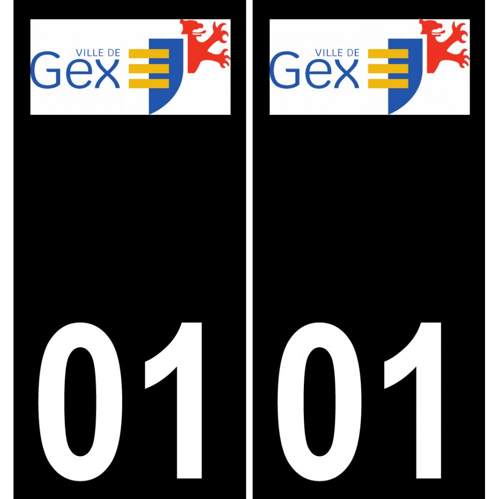 01 Gex logo sticker plate registration city