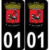 01 Lagnieu-logo aufkleber plakette ez stadt