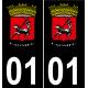 64 Pau logo autocollant plaque immatriculation auto ville sticker