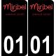 01 Miribel logo adesivo piastra di registrazione city