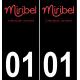 01 Miribel logo adesivo piastra di registrazione city