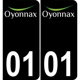 01 Oyonnax logo autocollant plaque immatriculation auto ville sticker