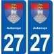 27 Aubevoye blason sticker autocollant plaque