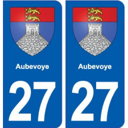 27 Aubevoye blason sticker autocollant plaque