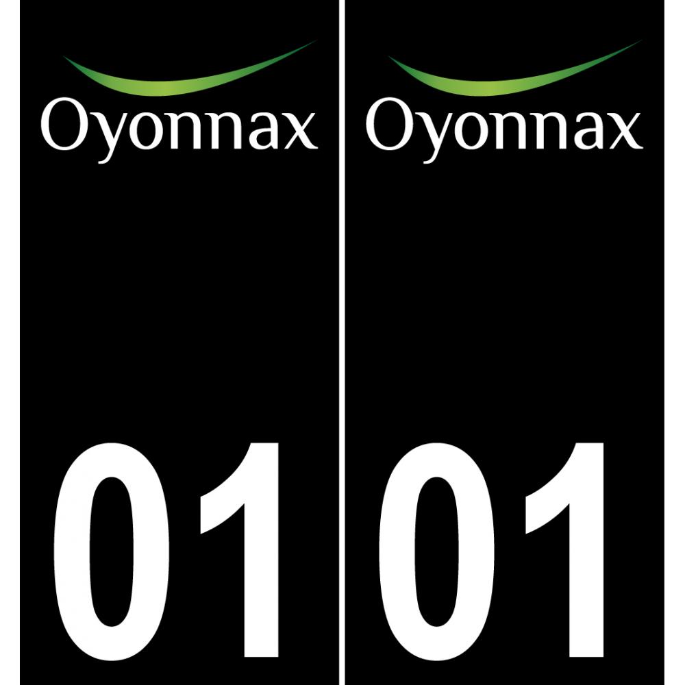 01 Oyonnax logo adesivo piastra di registrazione city