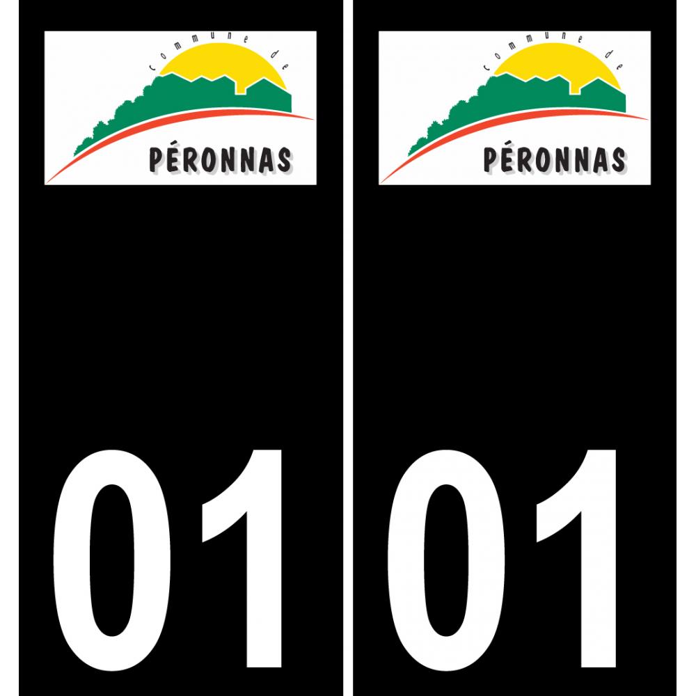 01 Péronnas logo sticker plate registration city
