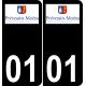 01 Prévessin-Moëns logo sticker plate registration city