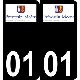 01 Prévessin-Moëns logo autocollant plaque immatriculation auto ville sticker
