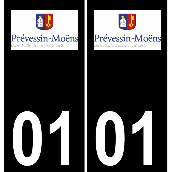 01 Prévessin-Moëns logo autocollant plaque immatriculation auto ville sticker