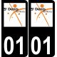64 Pau logo autocollant plaque immatriculation auto ville sticker