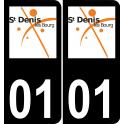 01 saint-denis-les-bourg logo sticker plate registration city