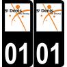 01 saint-denis-les-bourg logo sticker plate registration city