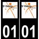64 Pau logo autocollant plaque immatriculation auto ville sticker