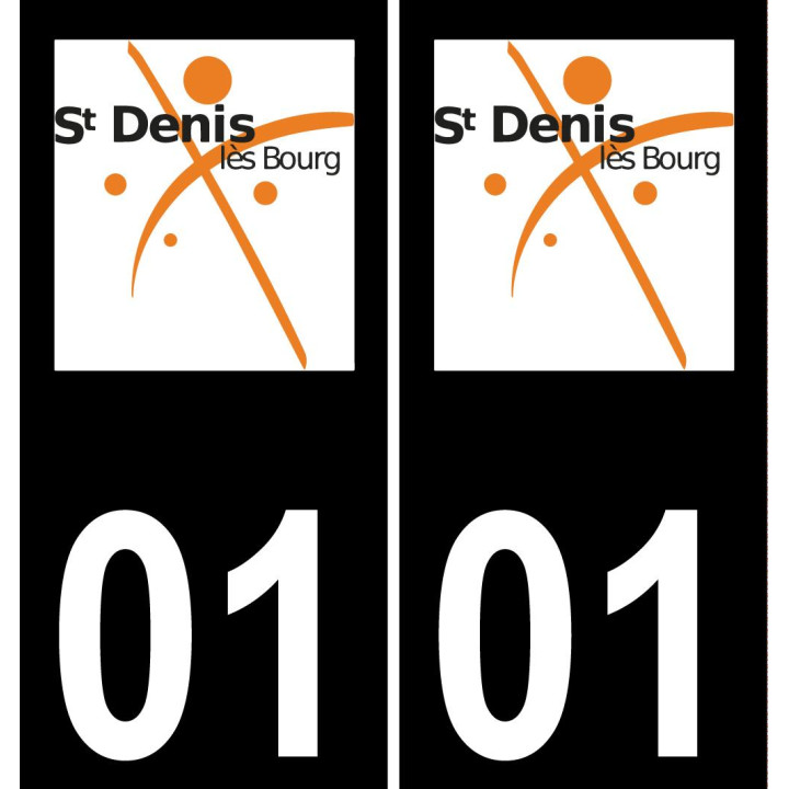 01 saint-denis-les-bourg logo sticker plate registration city