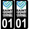 01 Saint-Genis-Pouilly-logo aufkleber plakette ez stadt