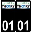01 Thoiry logo sticker plate registration city